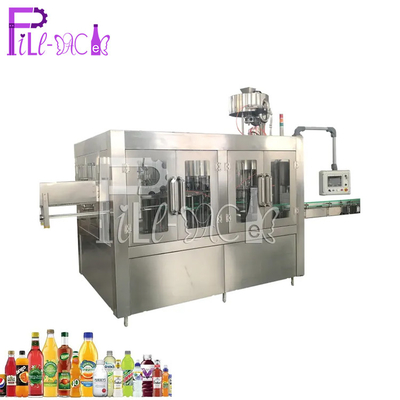 Monoblokowa maszyna do napełniania i zamykania CGF32-32-10 Plastikowa butelka Sok Maszyna do napełniania na gorąco / sprzęt